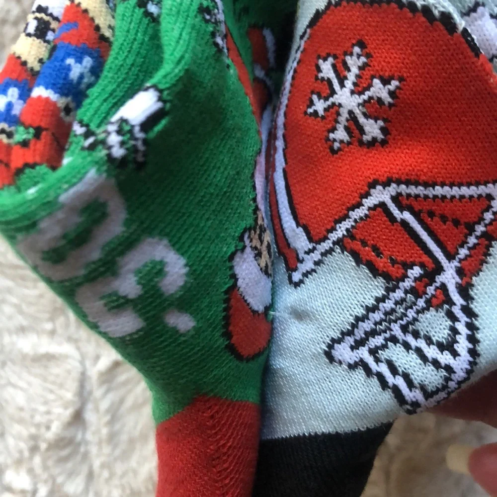 Festive Santa Football Christmas Socks